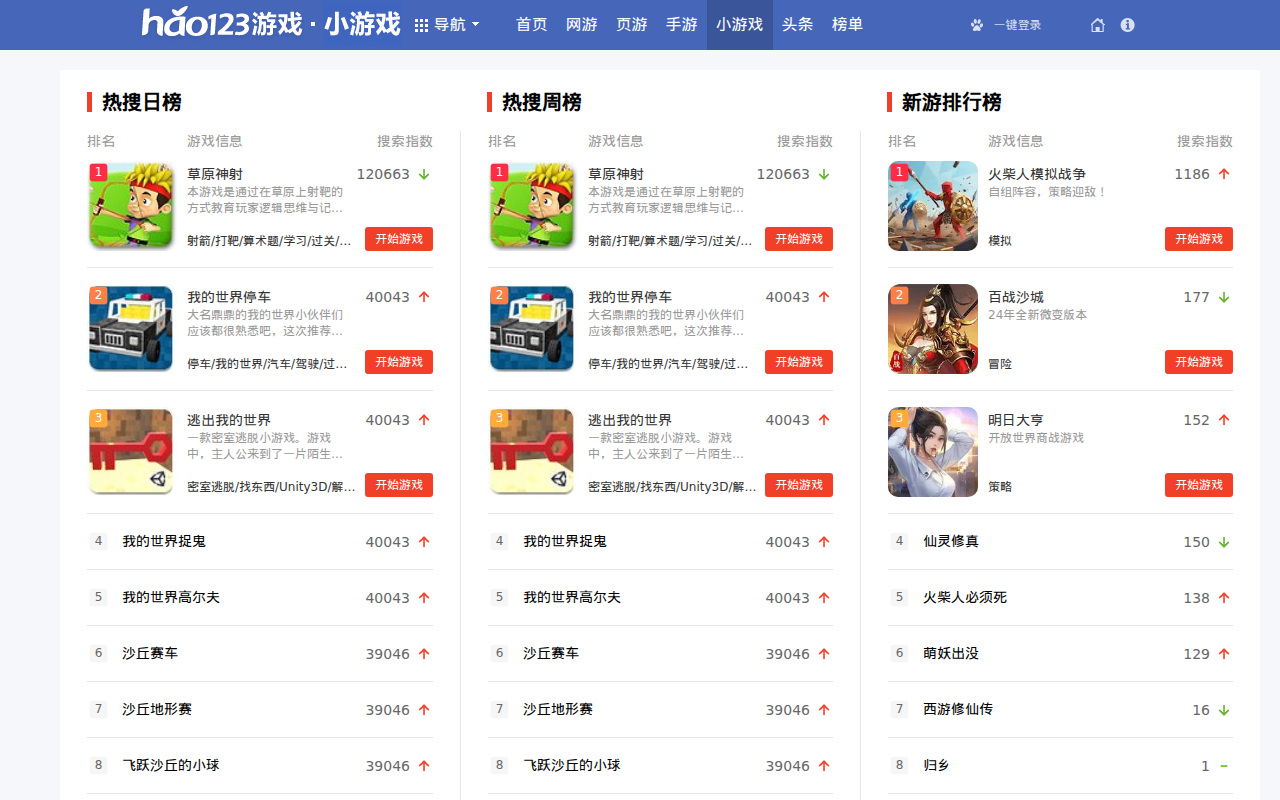小游戏，上hao123，游戏网址_hao123上网导航_hao123上网导航
