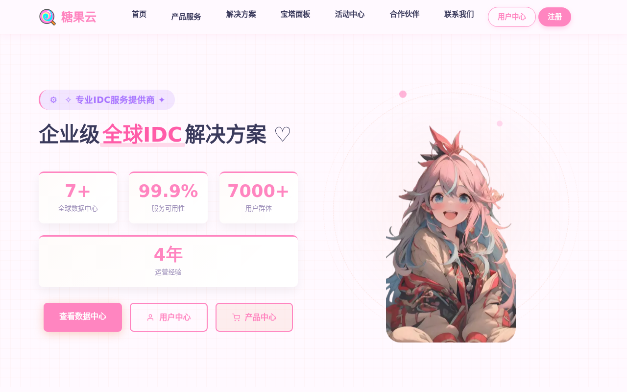 糖果云 - 企业级服务器租用_高防托管_云服务器解决方案 | 7×24 运维保障